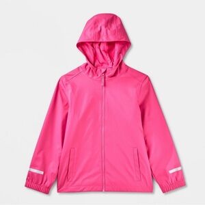 Cat & Jack Children's Rain Coat Jacket Bright Pink Size Small 6/7 NWT